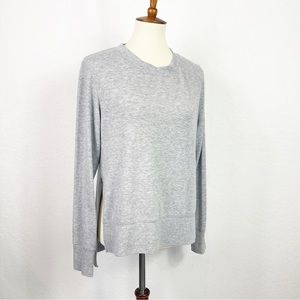 Alo Gray Long sleeve Relaxed Sweatshirt Layered Yoga Size M